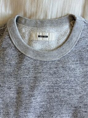 Buck Mason - Large Grey Marled Crewneck Sweatshirt
